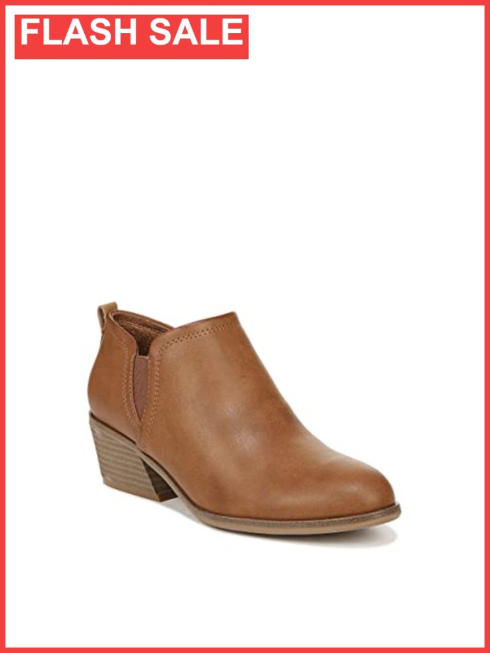 Womens Faux Suede Ankle Bootie Slip On Block Heel Pointed Toe Boot